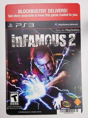 inFamous 2 [PS3] | Blockbuster Video Backer Card