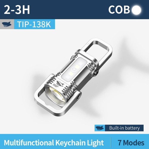 Mini LED COB Flashlight USB Rechargeable Torch Keychain t Pock Lamp Y5J6 A9R9 - Picture 4 of 17