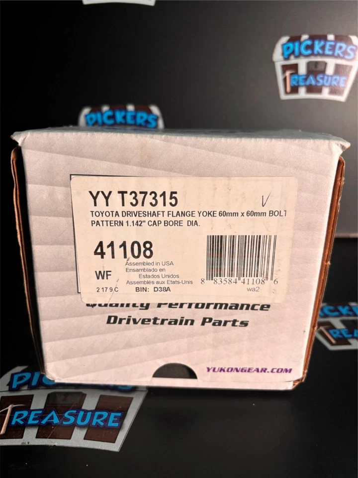 Engranaje y eje Yukon YY T37315 brida del eje de transmisión Toyota 60 mm x 60 mm Foto 2 de 4