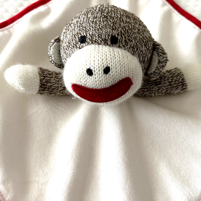 Baby Starters Plush Knit Sock Monkey 'Lovey' Security Blanket