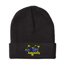 Beanies for Men Astronomy Space Planets Stars Embroidery Acrylic Skull Cap