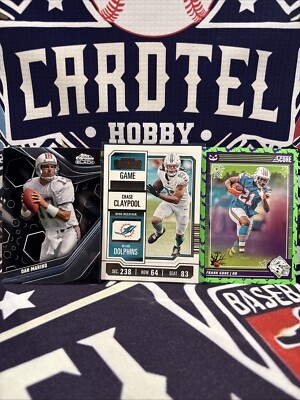 Miami Dolphins - NFL - Hot Lot, Lot Of 10 Cards With Possible Added Bonuses