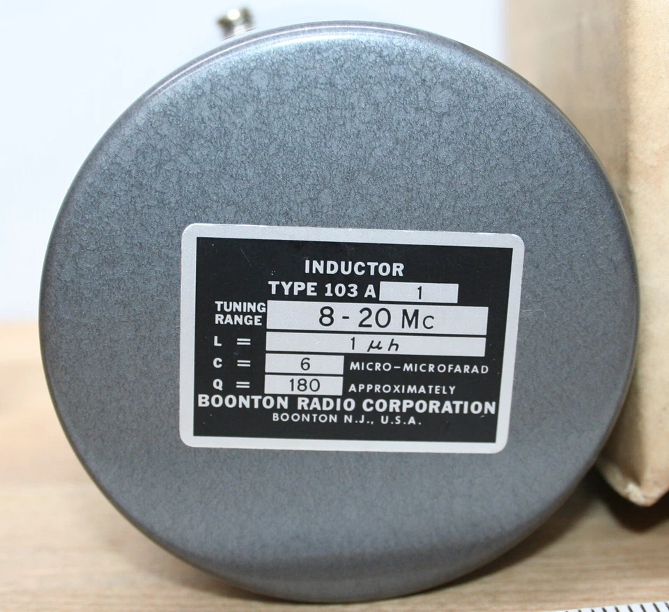 BOONTON RADIO CORP INDUCTOR TYPE 103A1 RANGE 8-20Mc, 1uh - Image 2 of 4