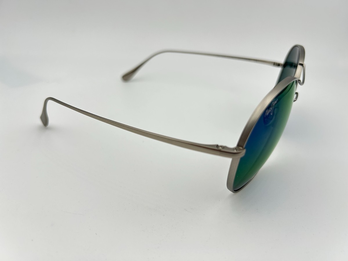 もじょ MAUI JIM Polarized Sunglasses MJ547 11B Opihi Silver Blue Hawaii