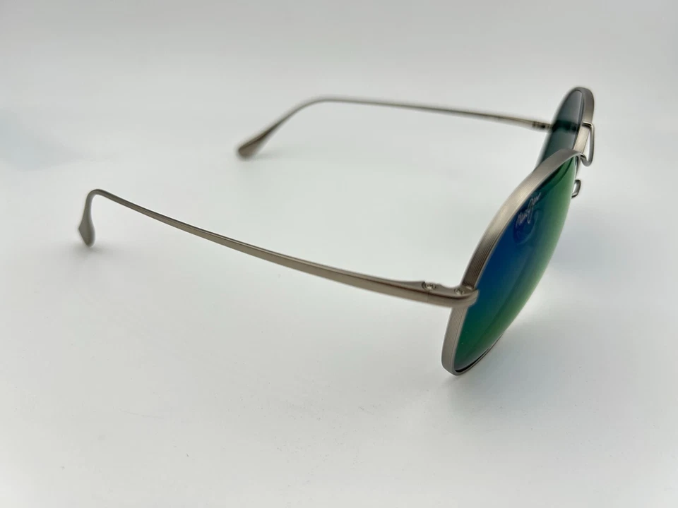 Gafas de sol polarizadas MAUI JIM MJ547 11B Opihi plateadas azules hawaianas titanio nuevas en caja Foto 4 de 4