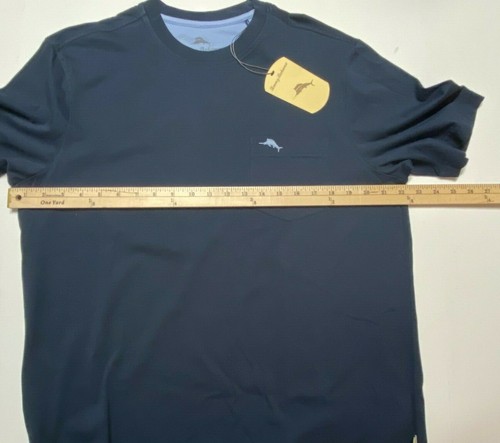 Tommy Bahama Supima Cotton Pocket Tee - Navy Blue - Small - NWT - Picture 5 of 6