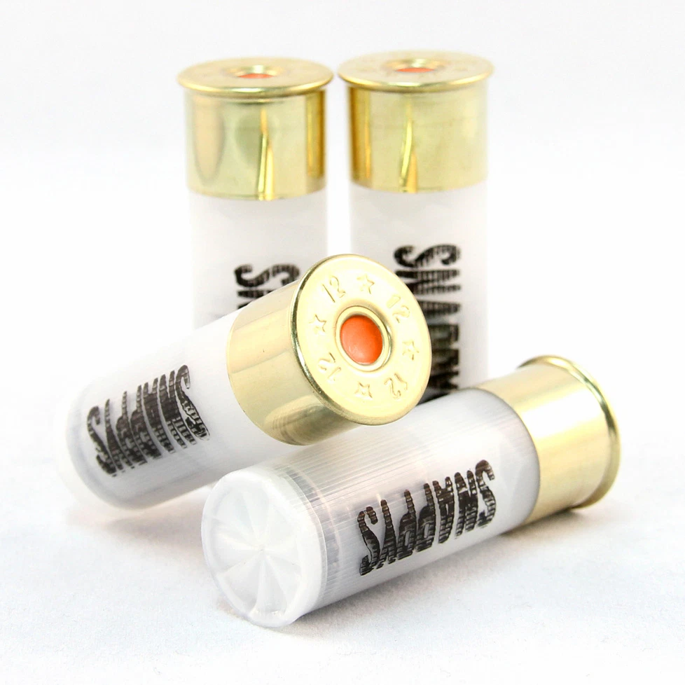 SNAPPYs 12 Gauge Shotgun Snap Caps Premium High Brass 4 PACK Frosted Ice  Clear