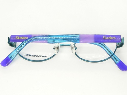 Skechers SK 1543 STL Satin Teal Girls Metal Eyeglasses Frame 46-16-130 - Picture 3 of 4