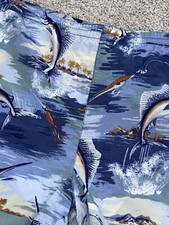 Nautica Nylon Swim Trunk Mens Size Medium 6" Inseam Swordfish Blue