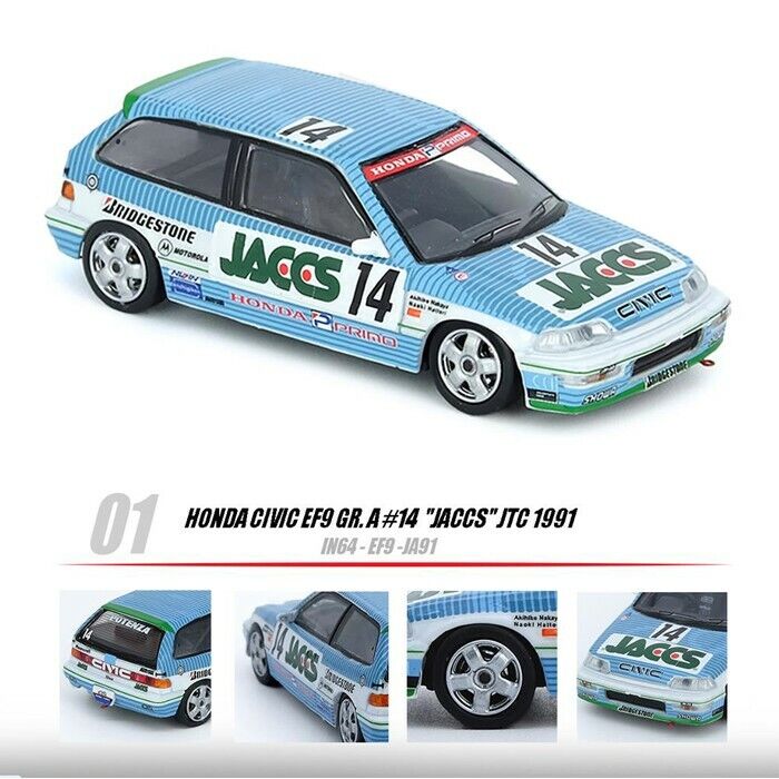 INNO64 Honda Civic EF9 Gr. A #14 JACCS JTC 1991 INNO 64 | eBay INNO64 Honda Civic EF9 Gr. A #14 JACCS JTC 1991 INNO 64 | eBay