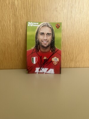 Gabriel BATISTUTA x AS Rom - Repro Autogramm 10.5x14.8