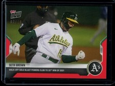 2021 Topps Now #185 Seth Brown Red Parallel Card #d /10