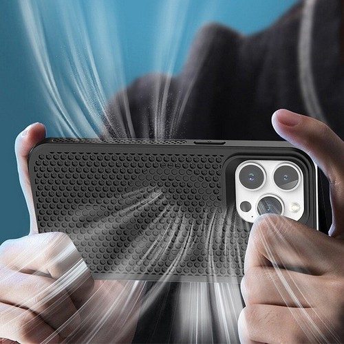 For iPhone 15 14 13 Pro Max 12 11 Heat Radiation Case Shockproof Plain PC Cover - Picture 2 of 25
