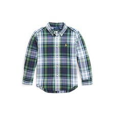 POLO RALPH LAUREN Boy's Plaid Brushed Cotton Oxford Shirt Toddle/Little Kid