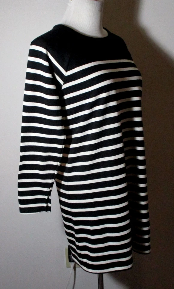 Top túnica manga 3/4 tela pesada negra blanca OBEY N-89 talla XS Foto 2 de 4