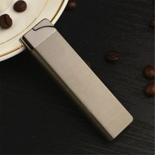 Ultra Thin Refillable Butane Lighter Small Metal Windproof Jet Torch Gas Lighter - Picture 12 of 42