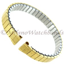 8mm Speidel Textured Gold Tone Stainless Twist-O-Flex Ladies Band 249-YR X-SHORT