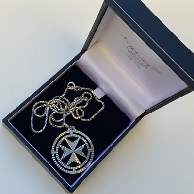 Maltese Cavalry Necklace Pendant Order of St. John Maltese Cross