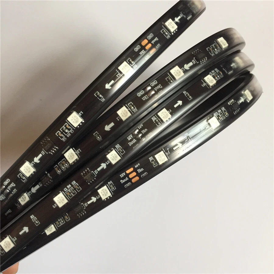 Colorful LED Car Underbody Neon Light Kit Blueteeth APP 2x90cm+2x60cm Glow Strip - Image 3 of 4