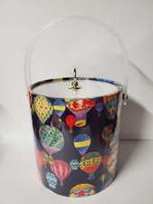 Vintage Hot Air Balloon Ice Bucket w Orignal Box Mr. Ice Bucket 3 Qt Made in USA