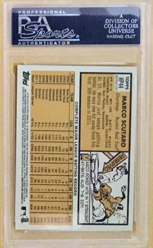 2012 Topps Heritage Chrome Black Refractors #HP44 Marco Scutaro /63 - PSA 10 - 第 2/2 張圖片