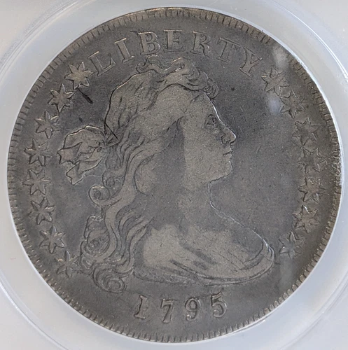 1795 $1 Coin Draped Bust Off-Center Small Eagle BB-51 B-14 S$1 NGC VF20 Details