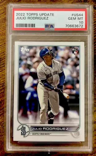 PSA 10 2022 Topps Update Julio Rodriguez Rookie Card #US44 RC Mariners
