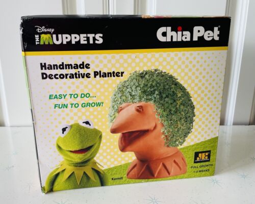 2016 Chia Pet Disney The Muppets: Kermit the Frog Decorative Planter Jim Henson - Picture 1 of 5