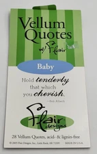 Flair Designs Vellum Quotes Baby Themed 28 Count - New