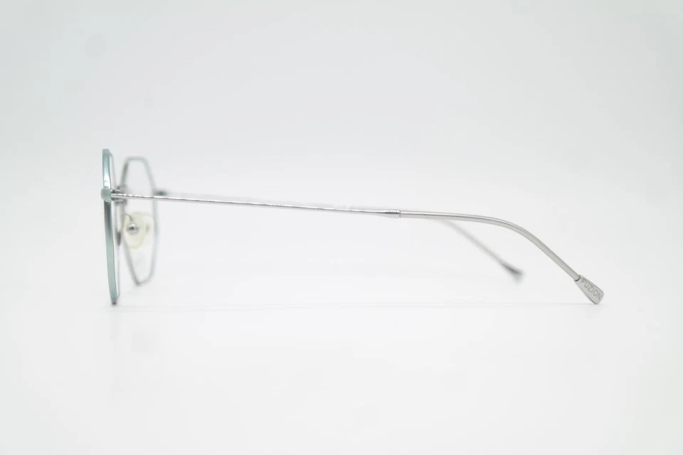 Occhiali FUZION FULF01 Titanio Verde Argento Rettangolare Montatura Nuova - Immagine 2 di 4