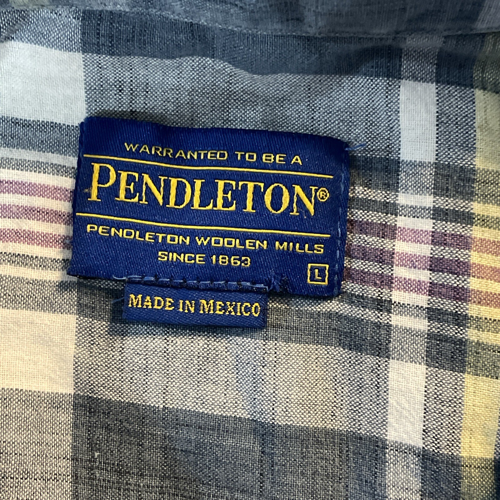 Pendleton Mens Large Multicolor Plaid Button Down… - image 3