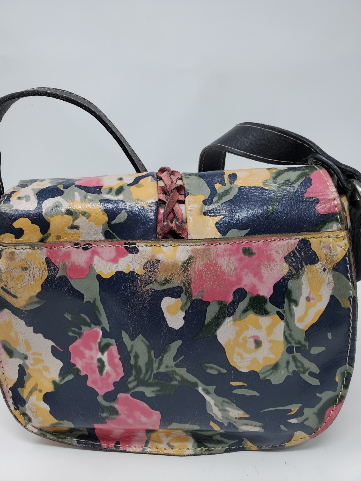 Patricia Nash Salerno Saddle Bag Leather Floral Weste… Gem