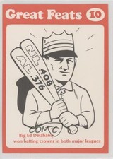 1972 Laughlin Great Feats Orange Border Ed Delahanty #10 HOF 0b0