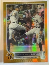 2022 Topps #399 Fenway Park Fireworks Gold Foil