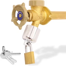 Water Spigot Lock - Hose Bib Lock with Keyed Padlock