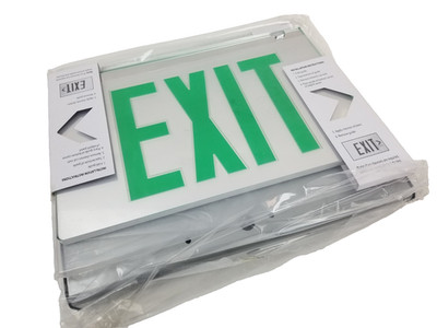 Cooper Lighting Sure-Lites  Lit Exit Sign Green 120/277V Lamps Included NEW