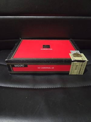 E.P. Carrillo 20 Catdinal 60 Maduro  TLA Empty Wooden Cigar Box Santiago D.R.