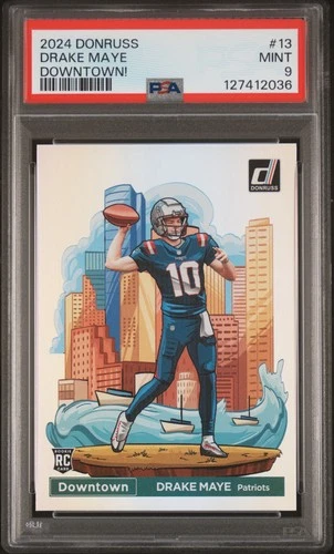 2024 PANINI DONRUSS DOWNTOWN! #13 DRAKE MAYE PSA 9
