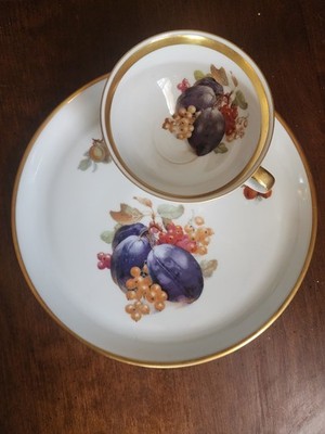 Vintage Jaeger Orchard Tea Cup w/ Matching Schumann Arzberg Snack Plate