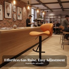 Adjustable Swivel Stool with Backrest Built-in Footrest for Kitchen Island,