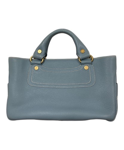 CELINE Boogie Bag Sky Blue Leather Gold Hardware Hand Bag used From Japan