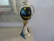 *RARE* BLACK RYDEN PARADISE BIRD DESIGN VASE 10INCH TALL EMMA BOSSONS