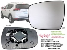 Mirror Glass For NISSAN ROGUE MURANO PATHFINDER FRONTIER Non-Heated Driver Side
