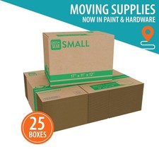 Small Moving Boxes Kraft 25 Pack 17x11x12 Inches Shipping Boxes for Packing