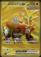 Gouging Fire ex Hyper Rare Fire Holofoil SV05: Temporal Forces 214/162 NM on eBay