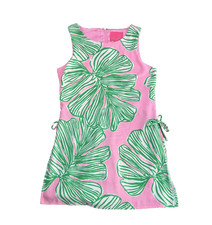 Lilly Pulitzer Donna Romper Womens 2 Pink Green Leaf Print Shift Tropical Resort