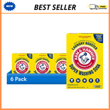 Arm & Hammer Super Washing Soda 55 oz Laundry Booster Household Cleaner, 6 Pack 0.10 per gallon