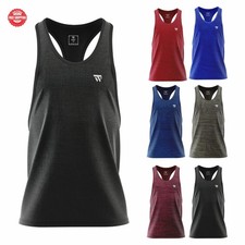 Men's Gym Stringer Vest Tank Top Bodybuilding Muscle Workout Training Royal Blue