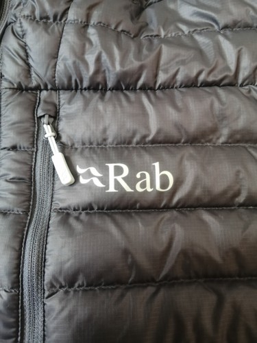 Rab Microlight Alpine Jacket Black Size Medium Orange Inside Duck Down Filled - Picture 6 of 12