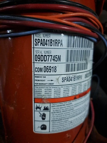 Alliance Compressor SPA041B1RPA COM06918 208-230V 60 Hz 1 PH R410A used